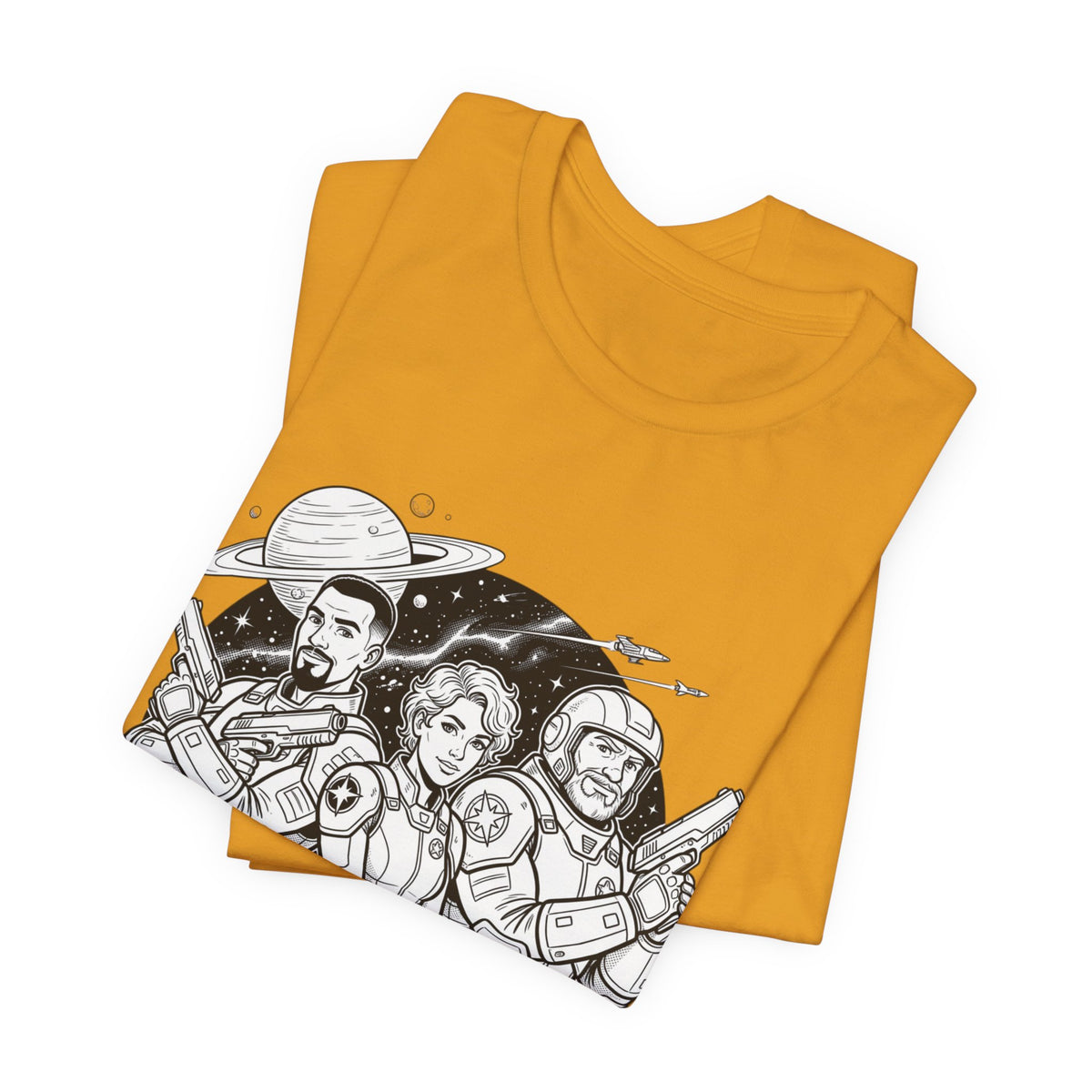 The World Awaits You Tee — Retro Space Crew Graphic T‑Shirt
