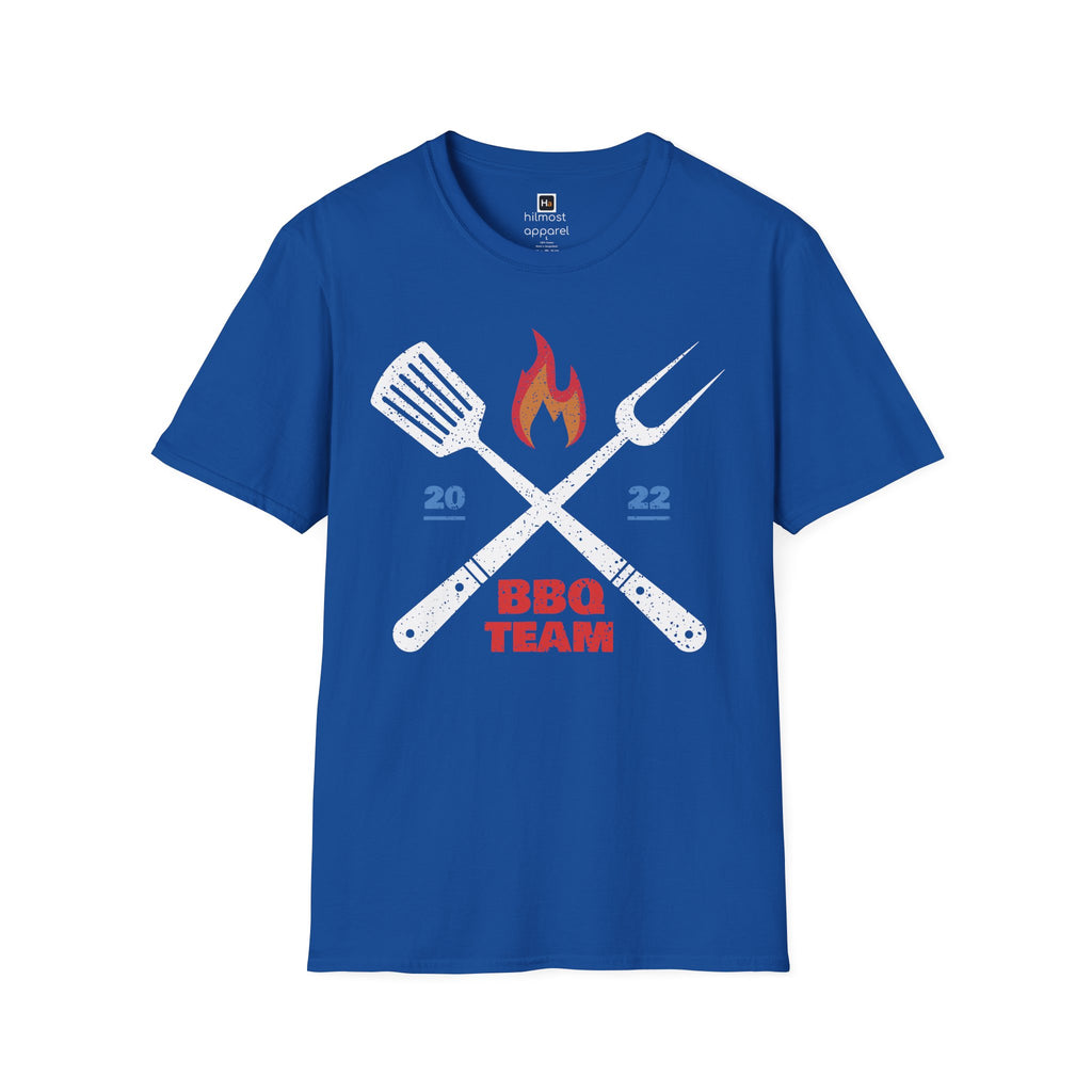 BBQ Team T‑Shirt — 2022 Flame Graphic Grill Crew Tee