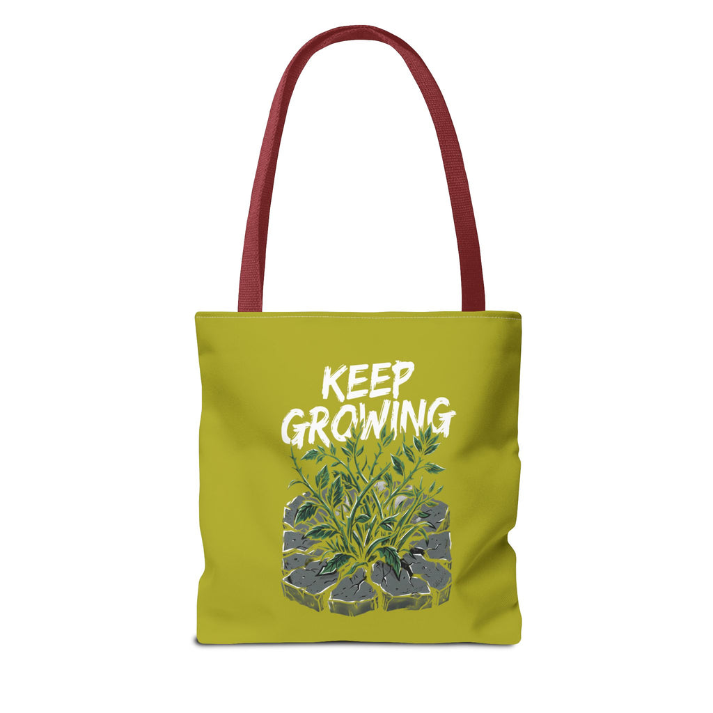 Tote Bag - Resilient Sprout Botanical Tote (Plant Growing Through Rock)
