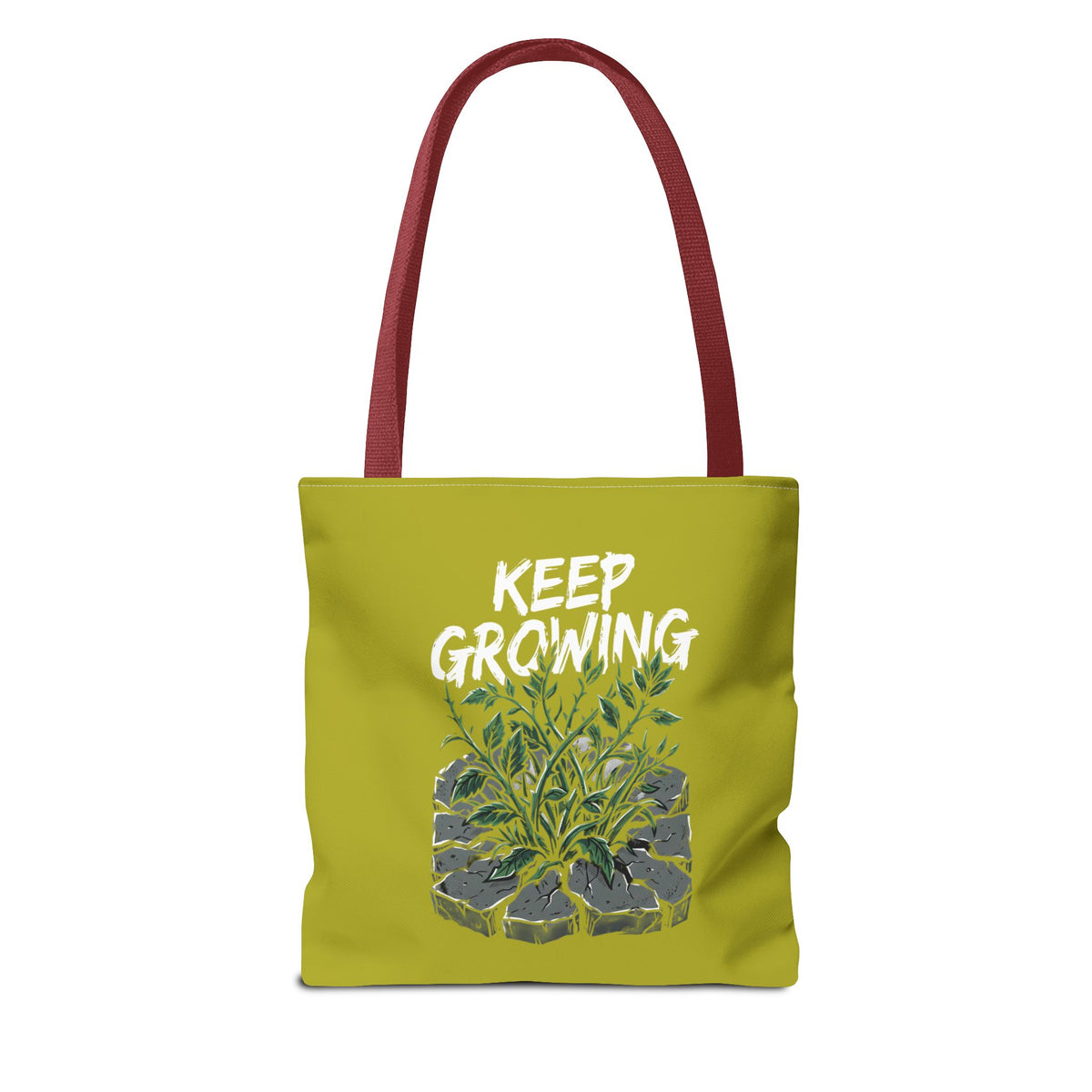 Tote Bag - Resilient Sprout Botanical Tote (Plant Growing Through Rock)