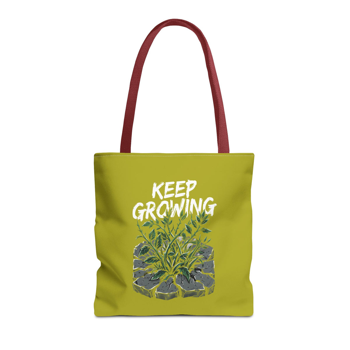 Tote Bag - Resilient Sprout Botanical Tote (Plant Growing Through Rock)