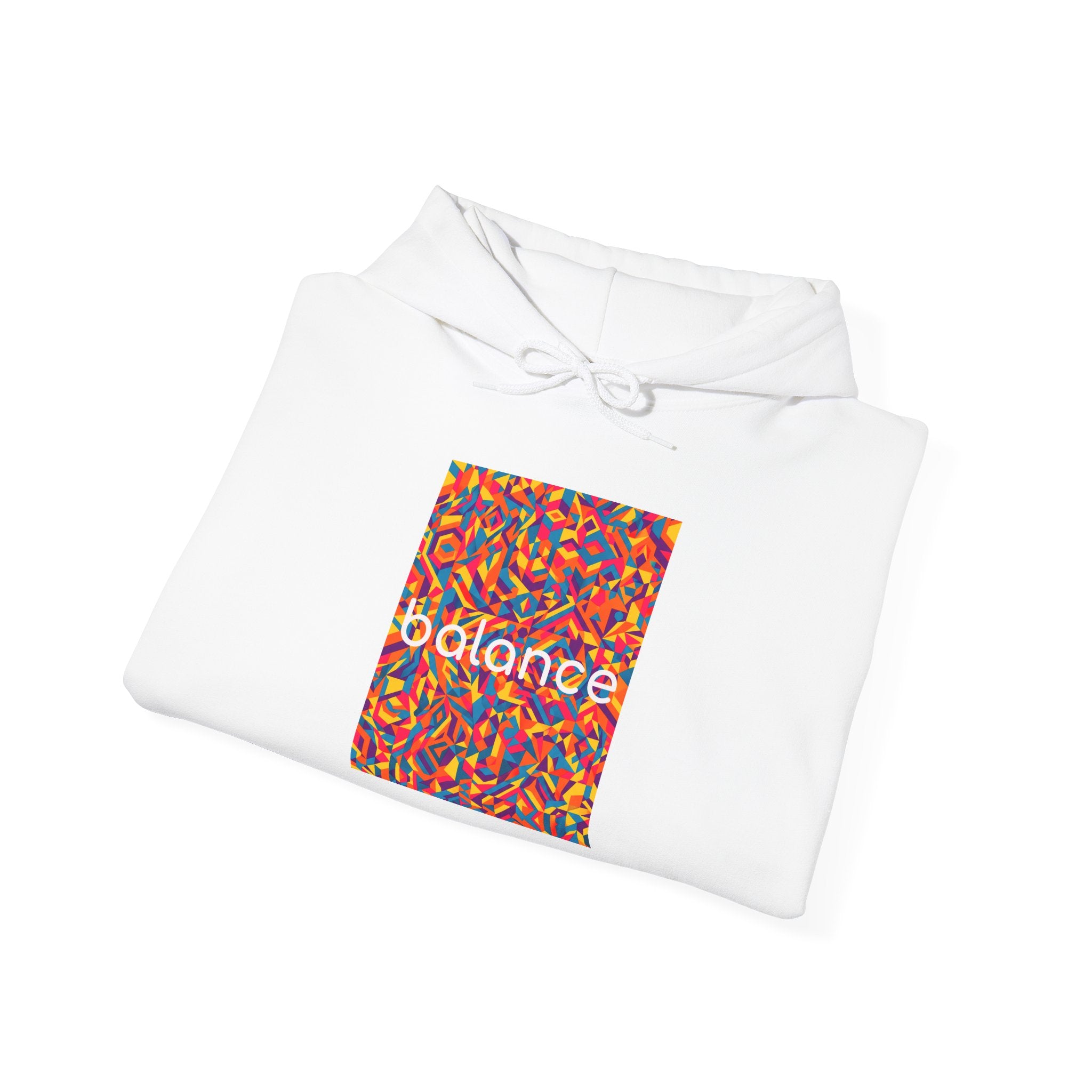 Balance Color Splash Hoodie — Abstract Multicolor Graphic Sweatshirt