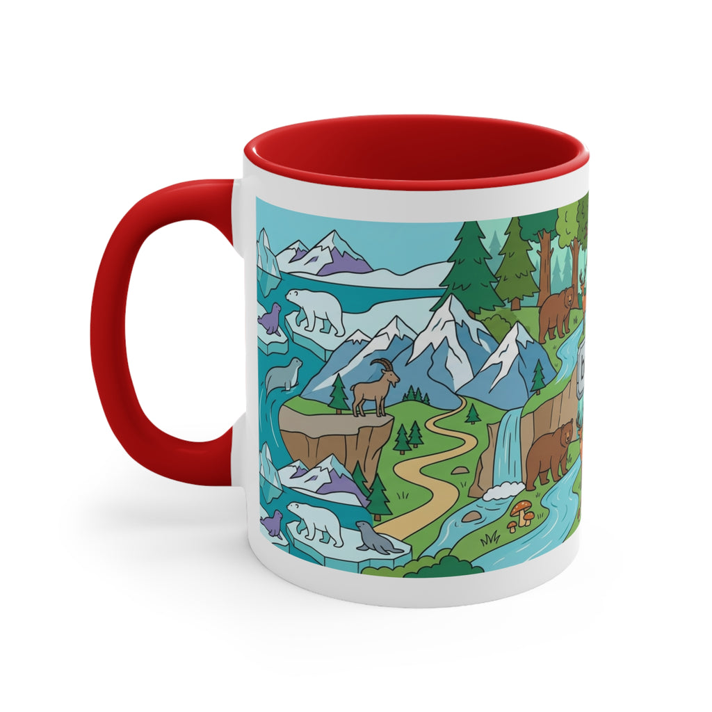 Balance Nature Mug — Colorful Wildlife Scenic 11oz Accent Coffee Cup