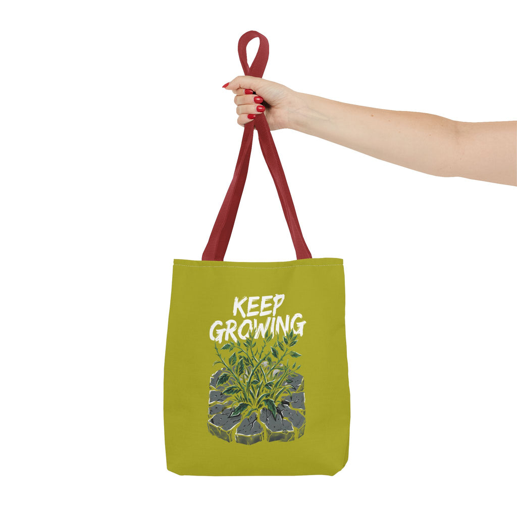 Tote Bag - Resilient Sprout Botanical Tote (Plant Growing Through Rock)