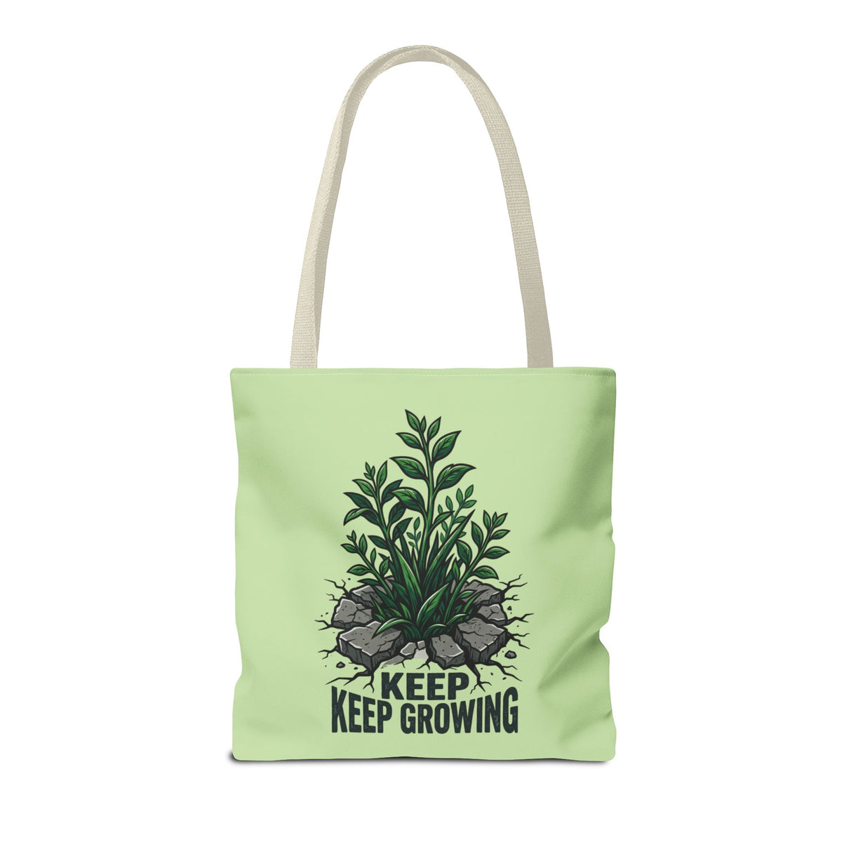 Keep Growing Plant Tote Bag — Inspirational Garden Canvas Tote