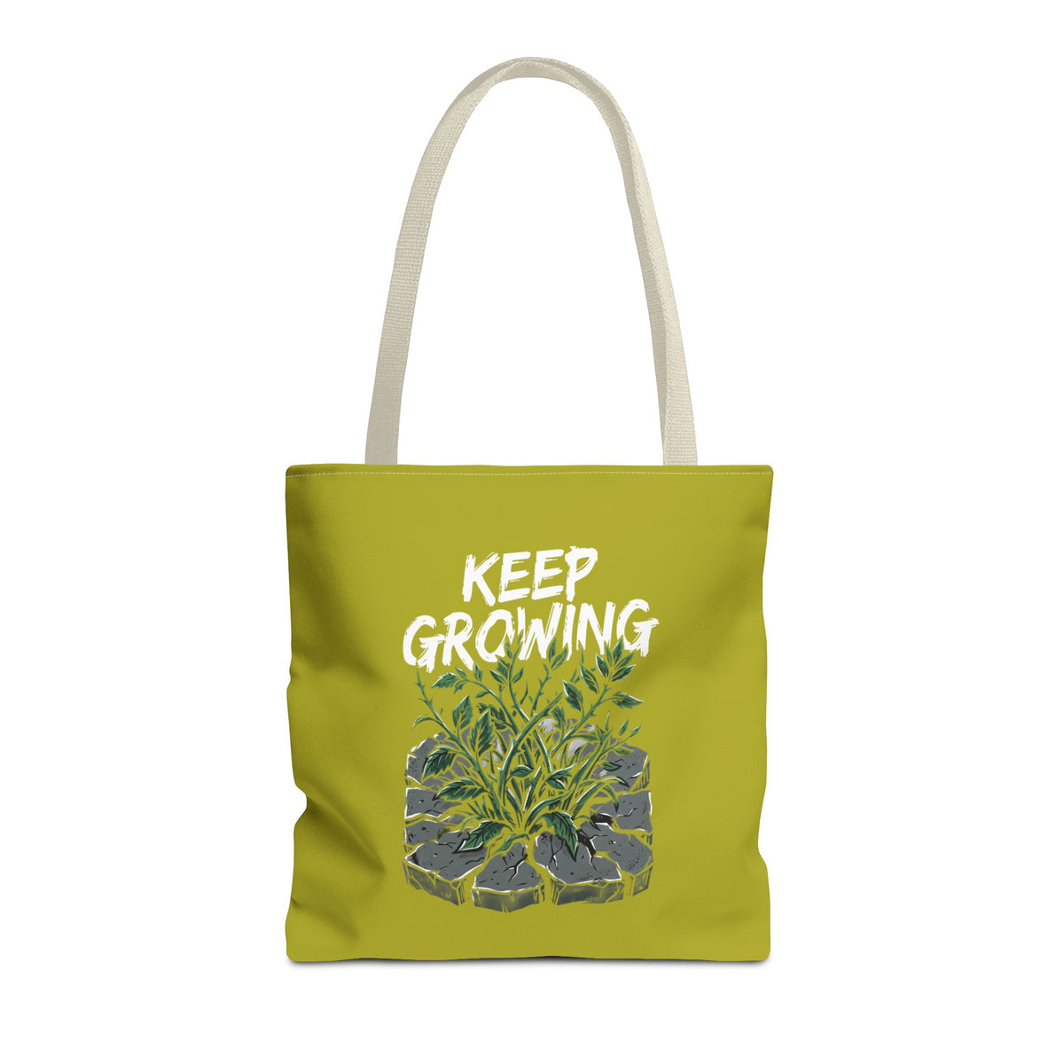 Tote Bag - Resilient Sprout Botanical Tote (Plant Growing Through Rock)