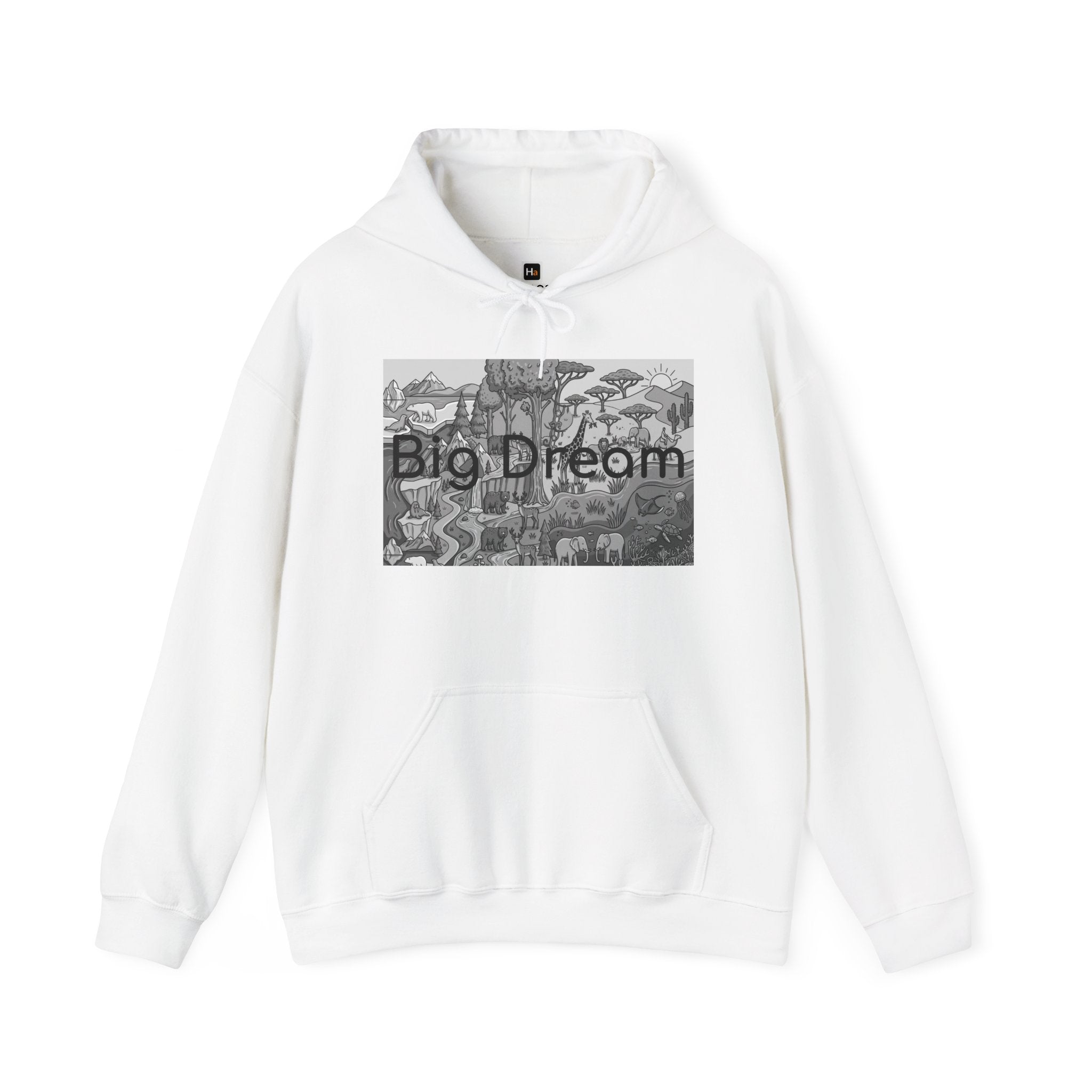Hoodie — 'Big Dream' Graphic Hoodie with Whimsical Collage Design