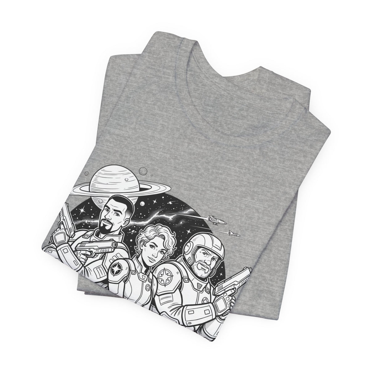 The World Awaits You Tee — Retro Space Crew Graphic T‑Shirt