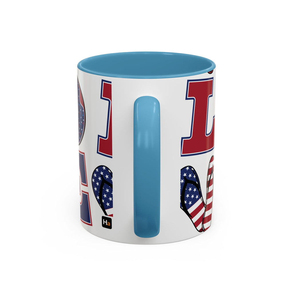 Patriotic Love Coffee Mug — 11/15oz Accent Americana Design