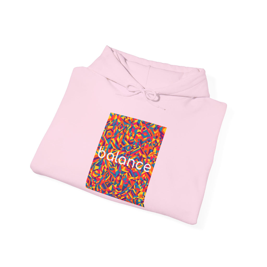 Balance Color Splash Hoodie — Abstract Multicolor Graphic Sweatshirt