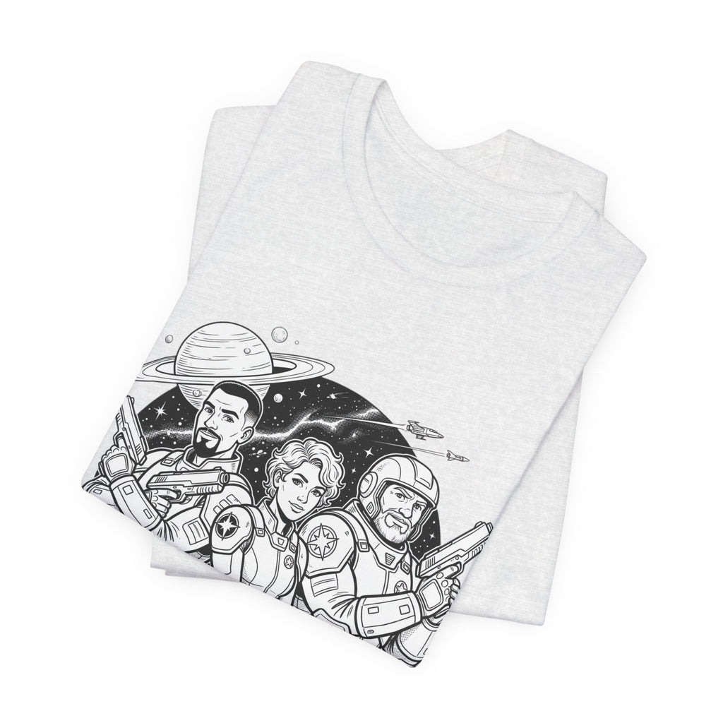 The World Awaits You Tee — Retro Space Crew Graphic T‑Shirt