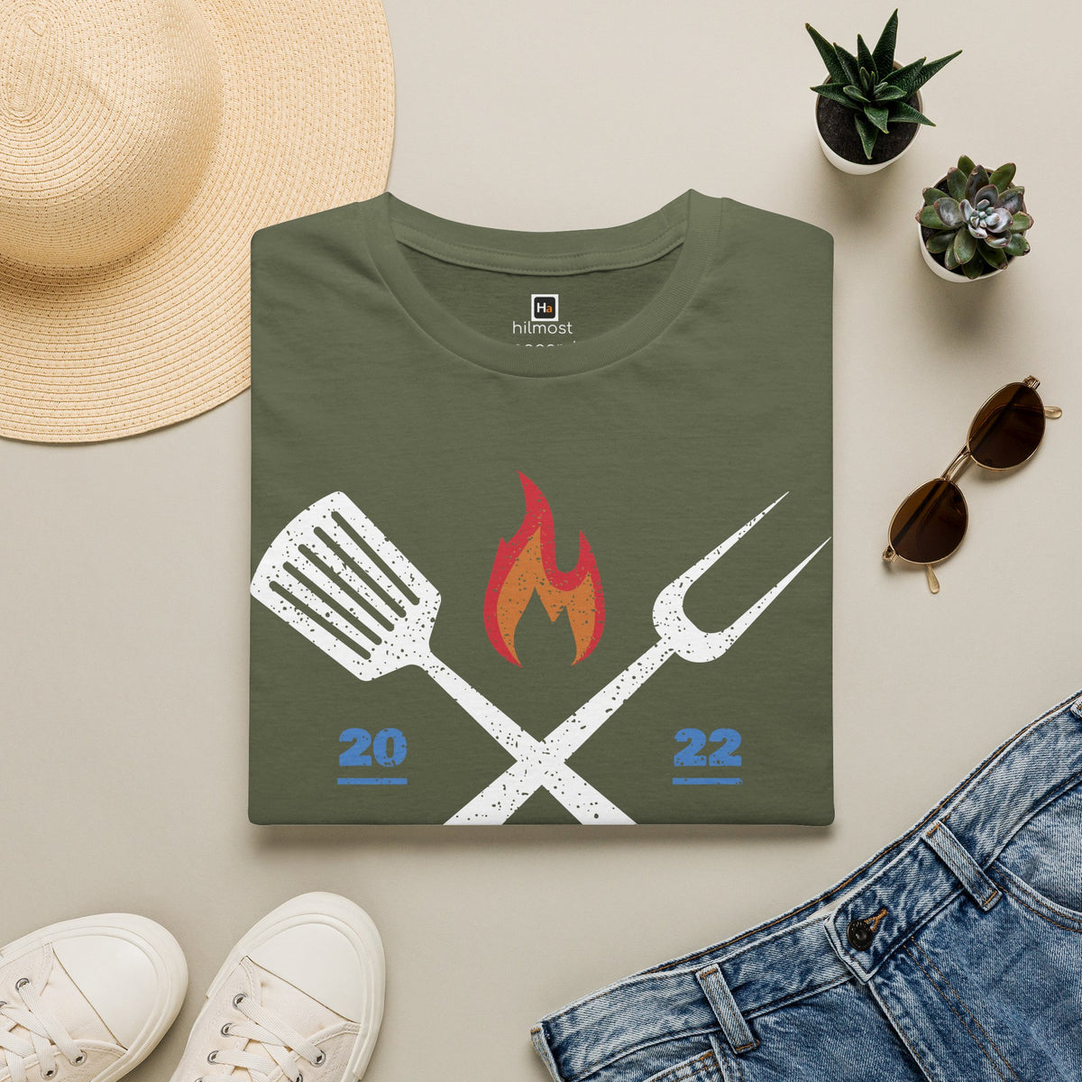 BBQ Team T-Shirt 2022 — Flame Logo Grilling Tee