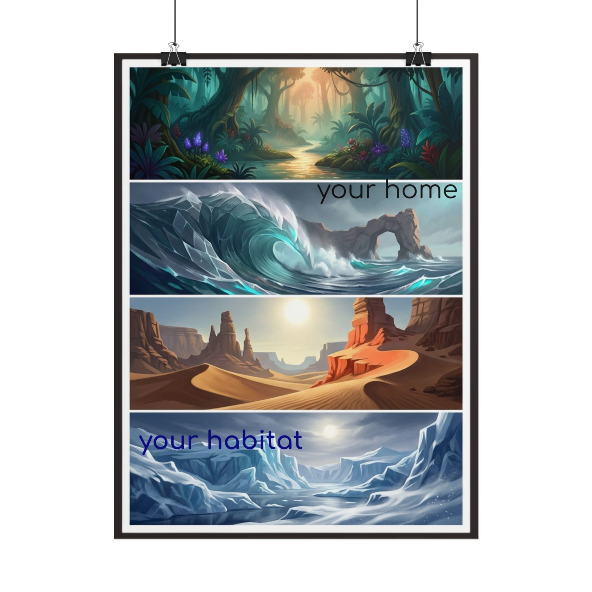 Rolled Poster — 'Your Home, Your Habitat' Fantasy Landscapes Print