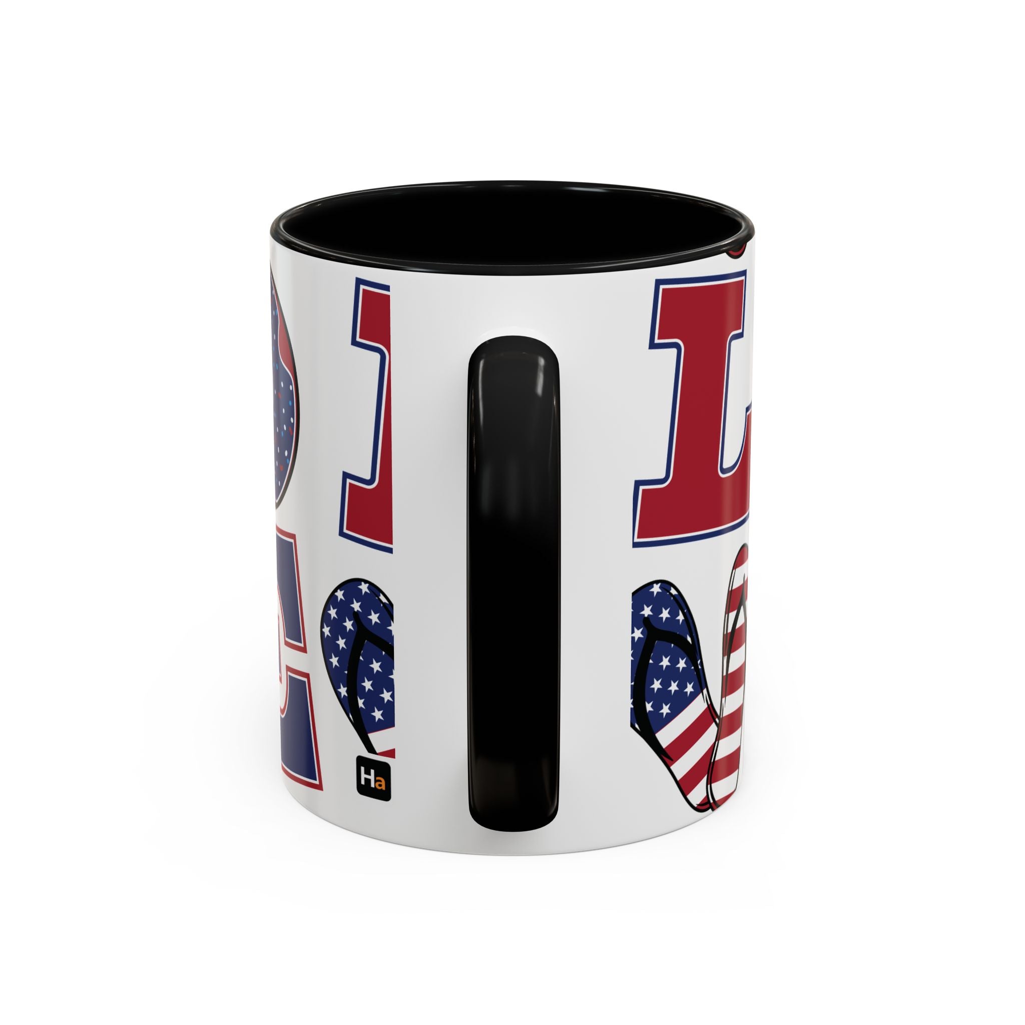 Patriotic Love Coffee Mug — 11/15oz Accent Americana Design