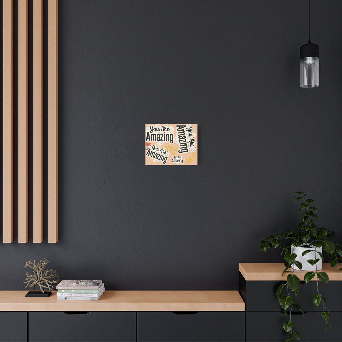 You Are Amazing Canvas Wall Art — Inspirational Stretched Matte Print
