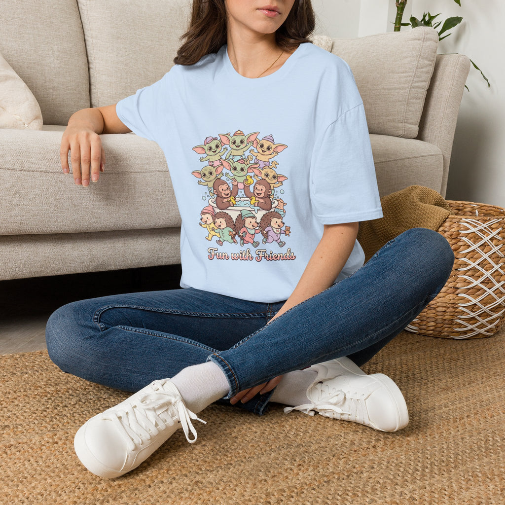 T-Shirt — "Friends with Funimals" Cute Cartoon Pets Graphic Tee