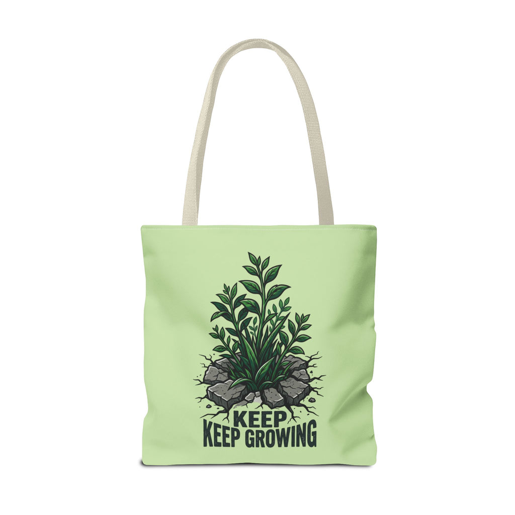 Keep Growing Plant Tote Bag — Inspirational Garden Canvas Tote