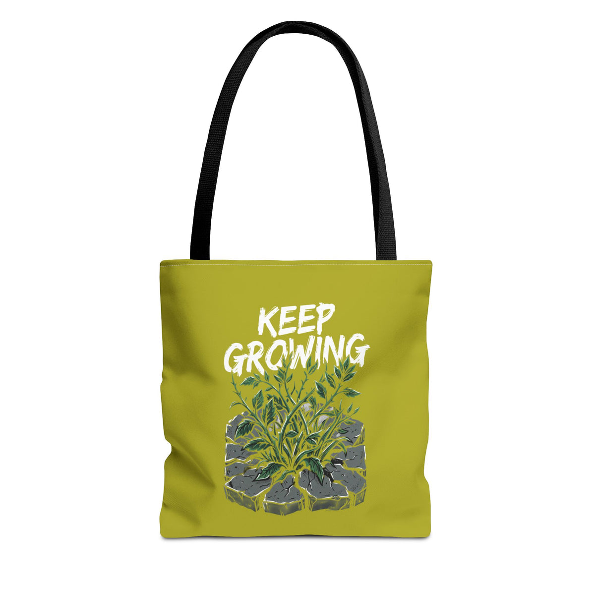 Tote Bag - Resilient Sprout Botanical Tote (Plant Growing Through Rock)