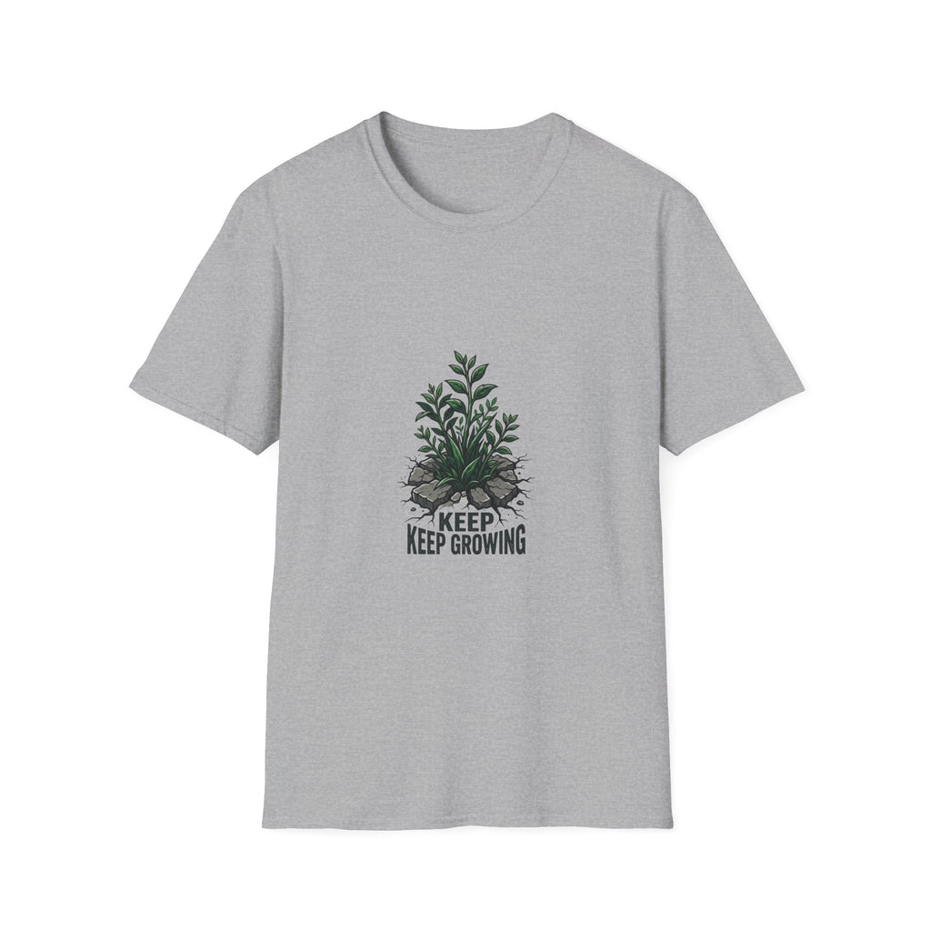 Keep Growing Plant T-Shirt — Minimal Botanical Graphic Tee for Plant Lovers