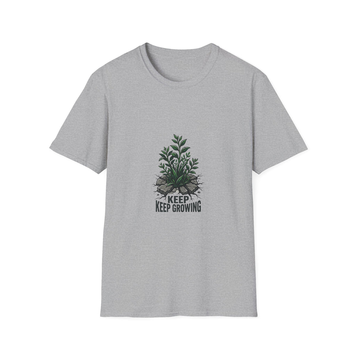 Keep Growing Plant T-Shirt — Minimal Botanical Graphic Tee for Plant Lovers