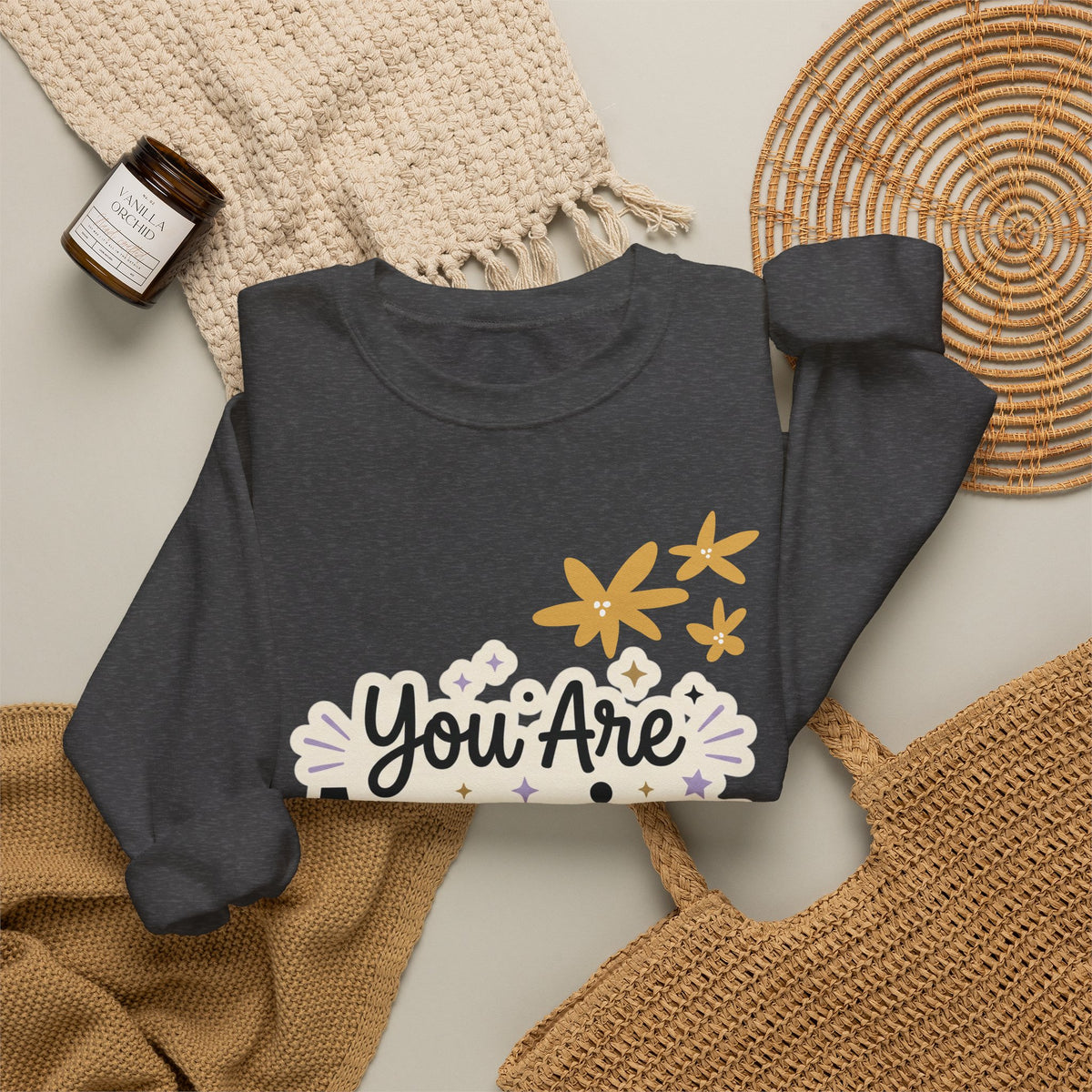 You Are Amazing Crewneck Sweatshirt — Inspirational Graphic Crewneck