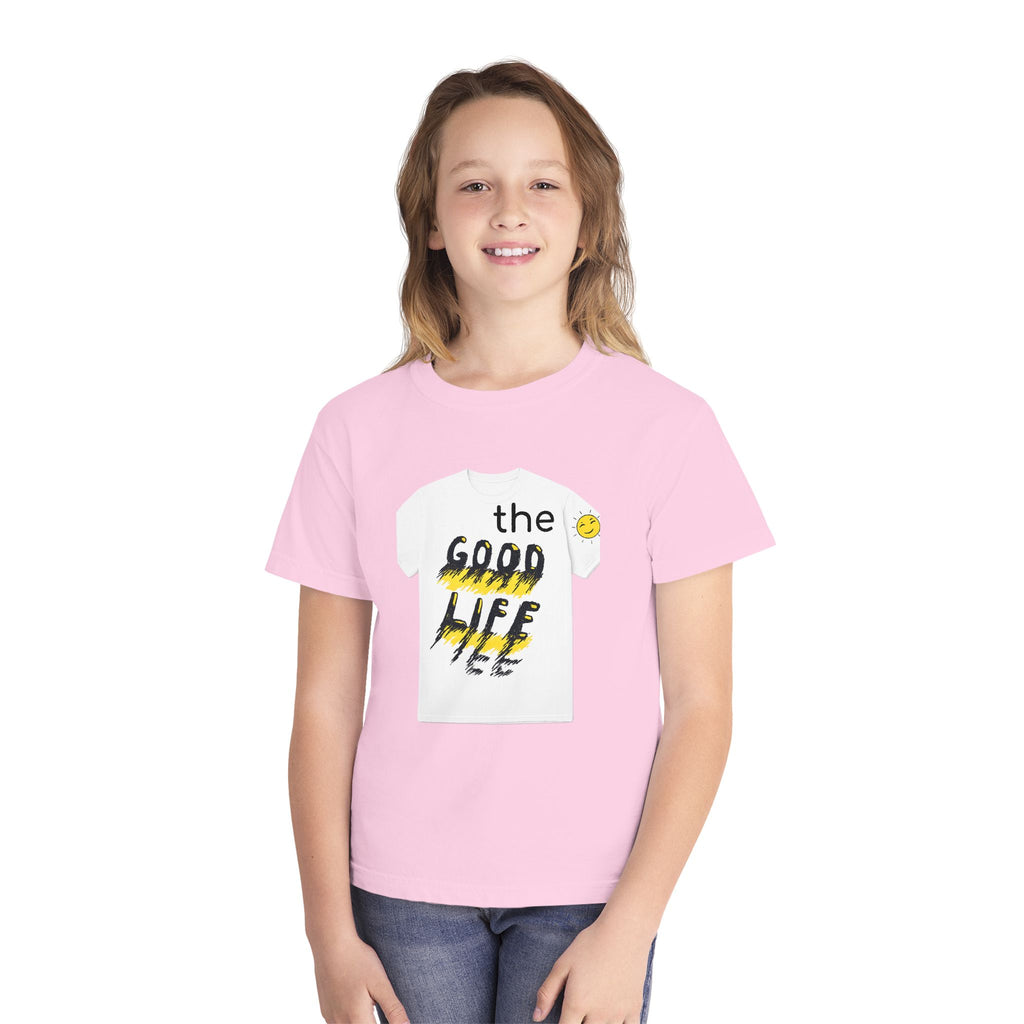 Youth Tee — "The Good Life" Smiley Graphic Kids T-Shirt