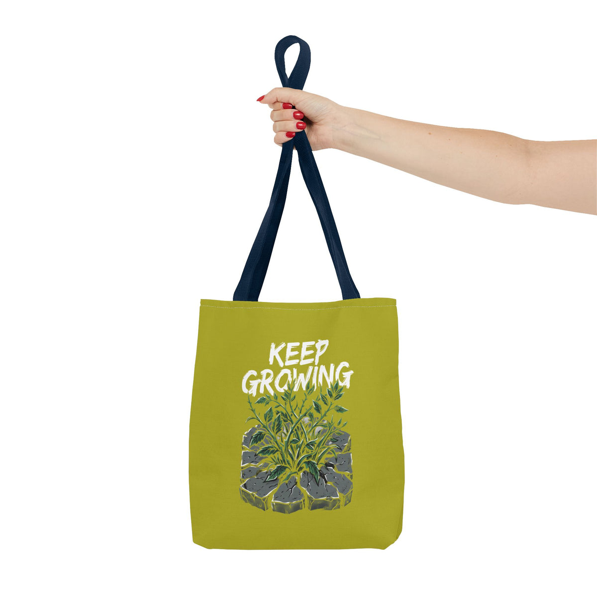 Tote Bag - Resilient Sprout Botanical Tote (Plant Growing Through Rock)