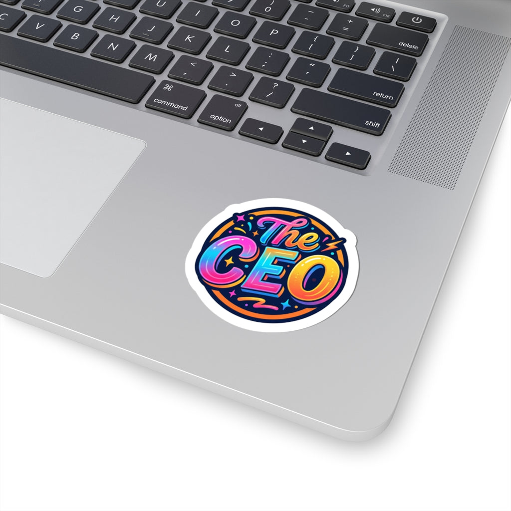 The CEO Kiss-Cut Sticker — Vibrant Motivational Laptop Decal
