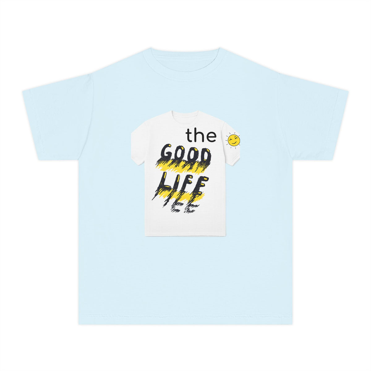 Youth Tee — "The Good Life" Smiley Graphic Kids T-Shirt