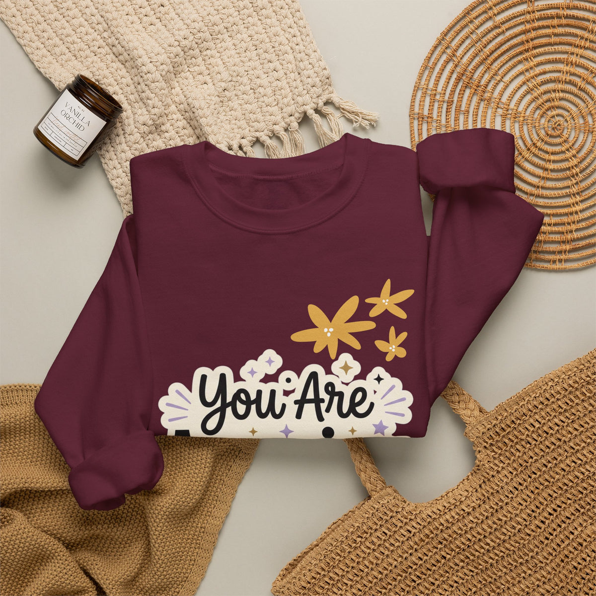 You Are Amazing Crewneck Sweatshirt — Inspirational Graphic Crewneck