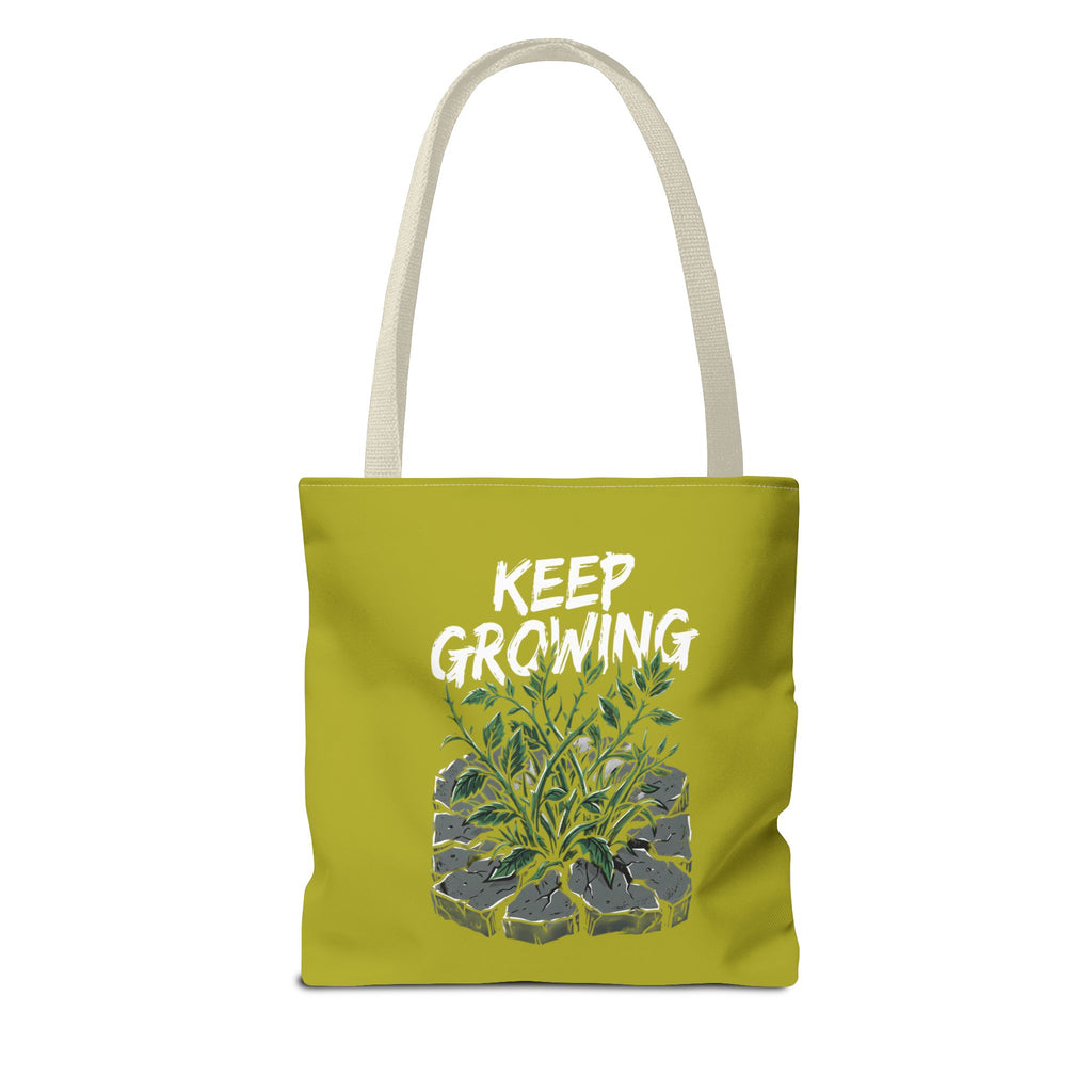 Tote Bag - Resilient Sprout Botanical Tote (Plant Growing Through Rock)