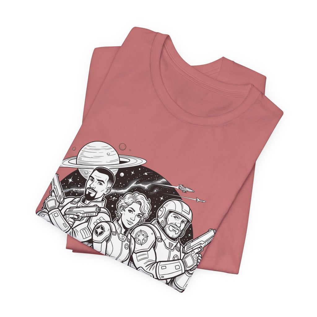 The World Awaits You Tee — Retro Space Crew Graphic T‑Shirt