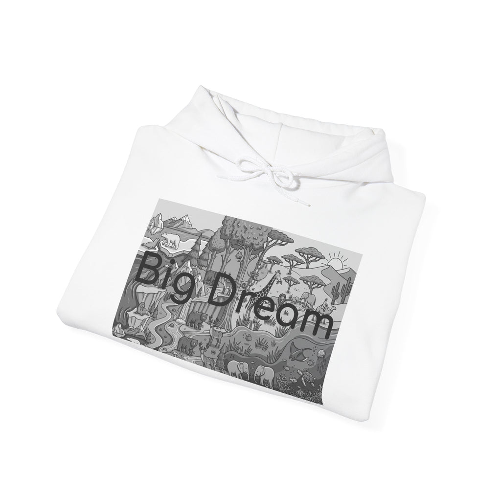 Hoodie — 'Big Dream' Graphic Hoodie with Whimsical Collage Design