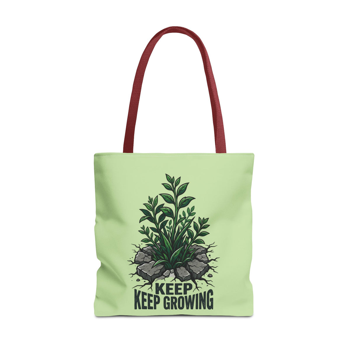 Keep Growing Plant Tote Bag — Inspirational Garden Canvas Tote