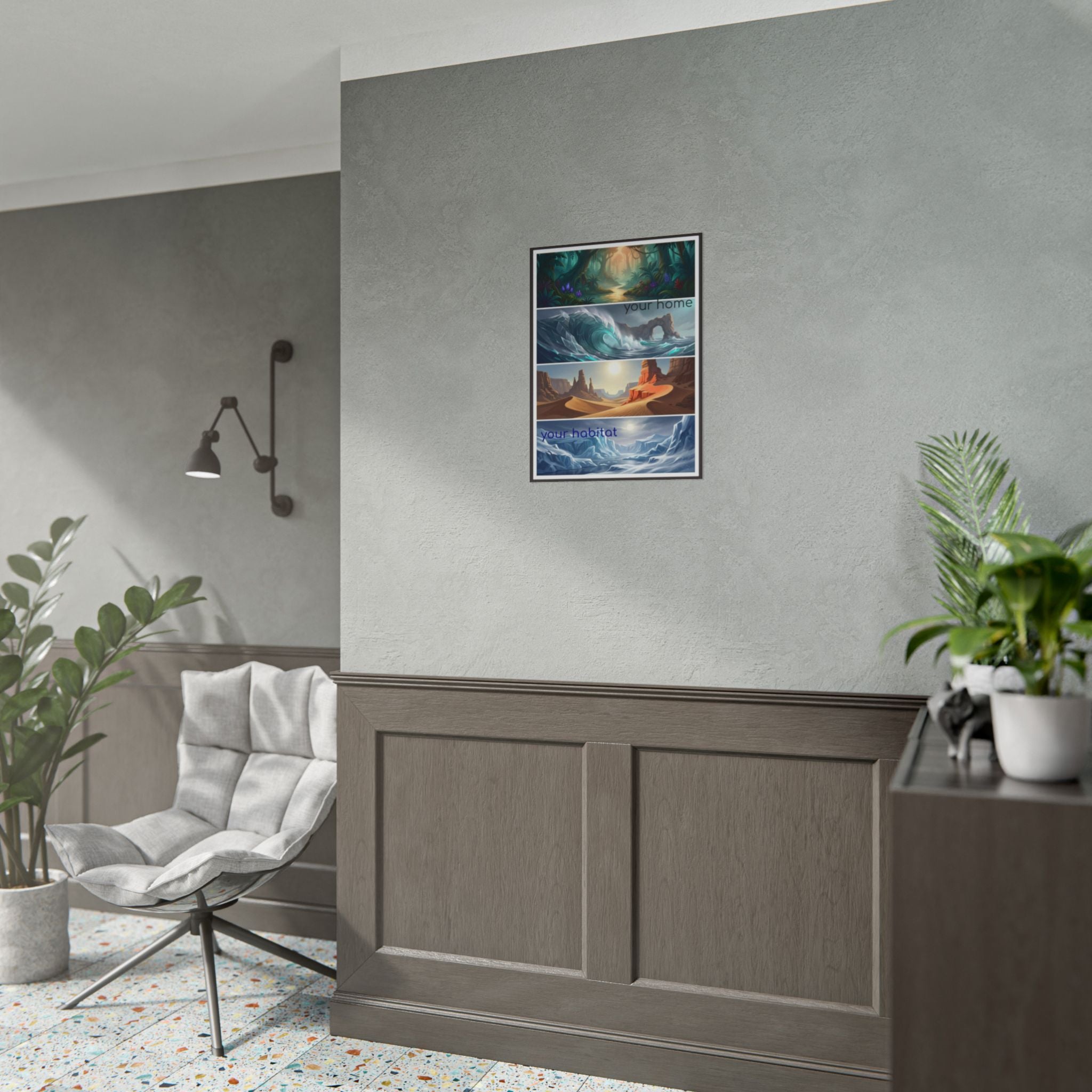 Rolled Poster — 'Your Home, Your Habitat' Fantasy Landscapes Print