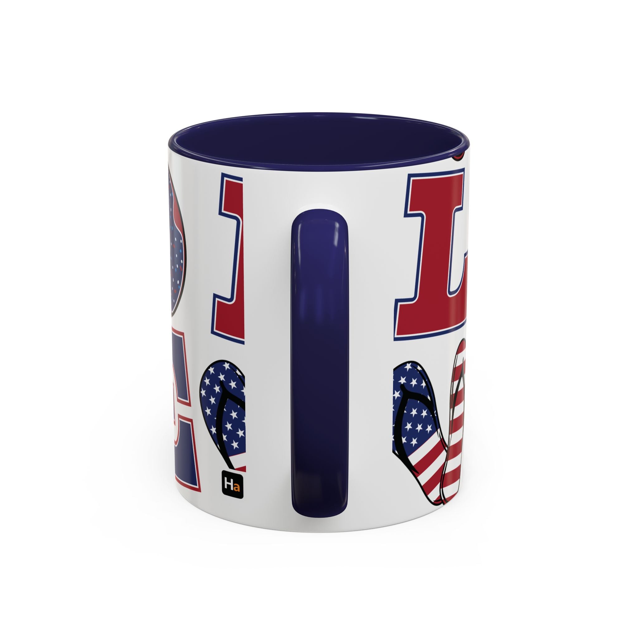 Patriotic Love Coffee Mug — 11/15oz Accent Americana Design