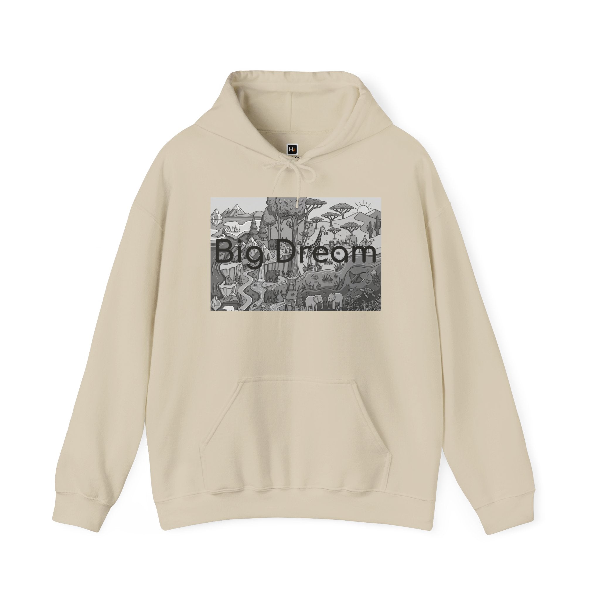 Hoodie — 'Big Dream' Graphic Hoodie with Whimsical Collage Design