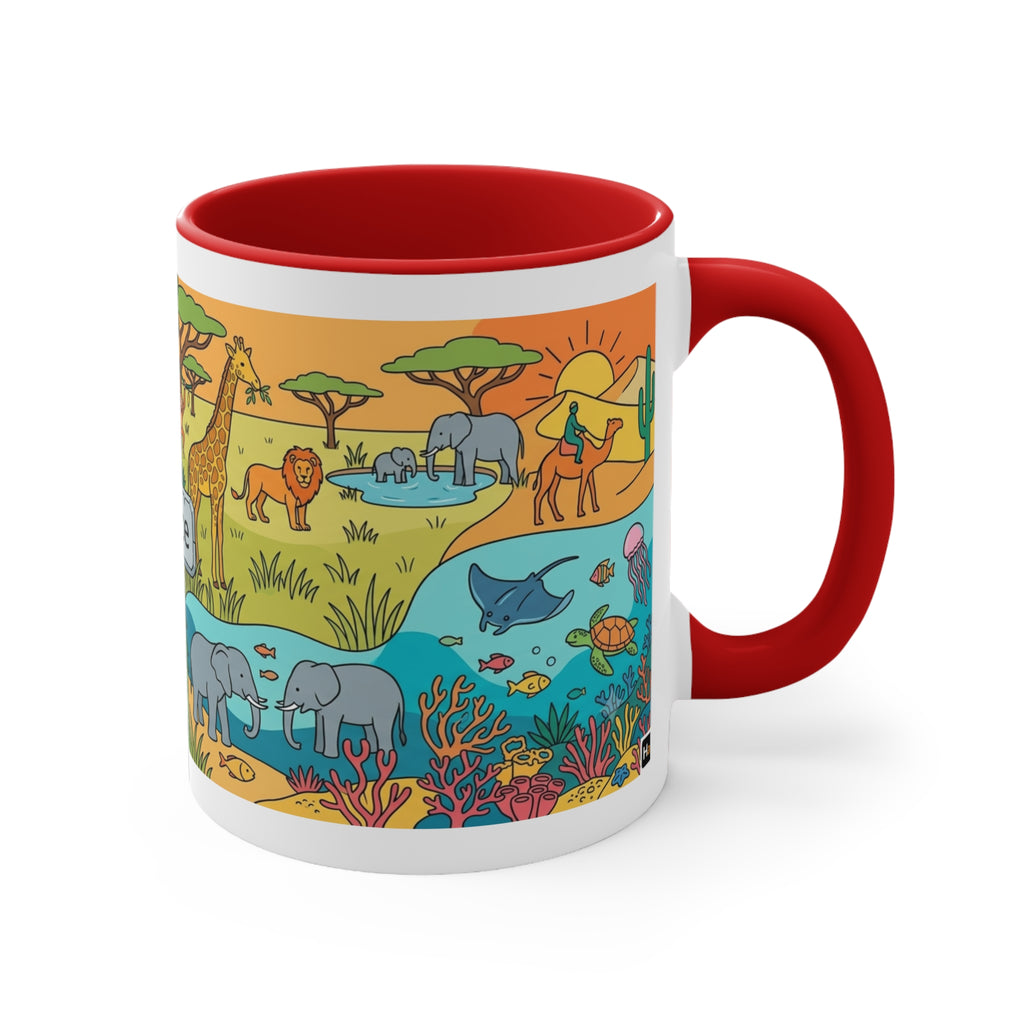 Balance Nature Mug — Colorful Wildlife Scenic 11oz Accent Coffee Cup