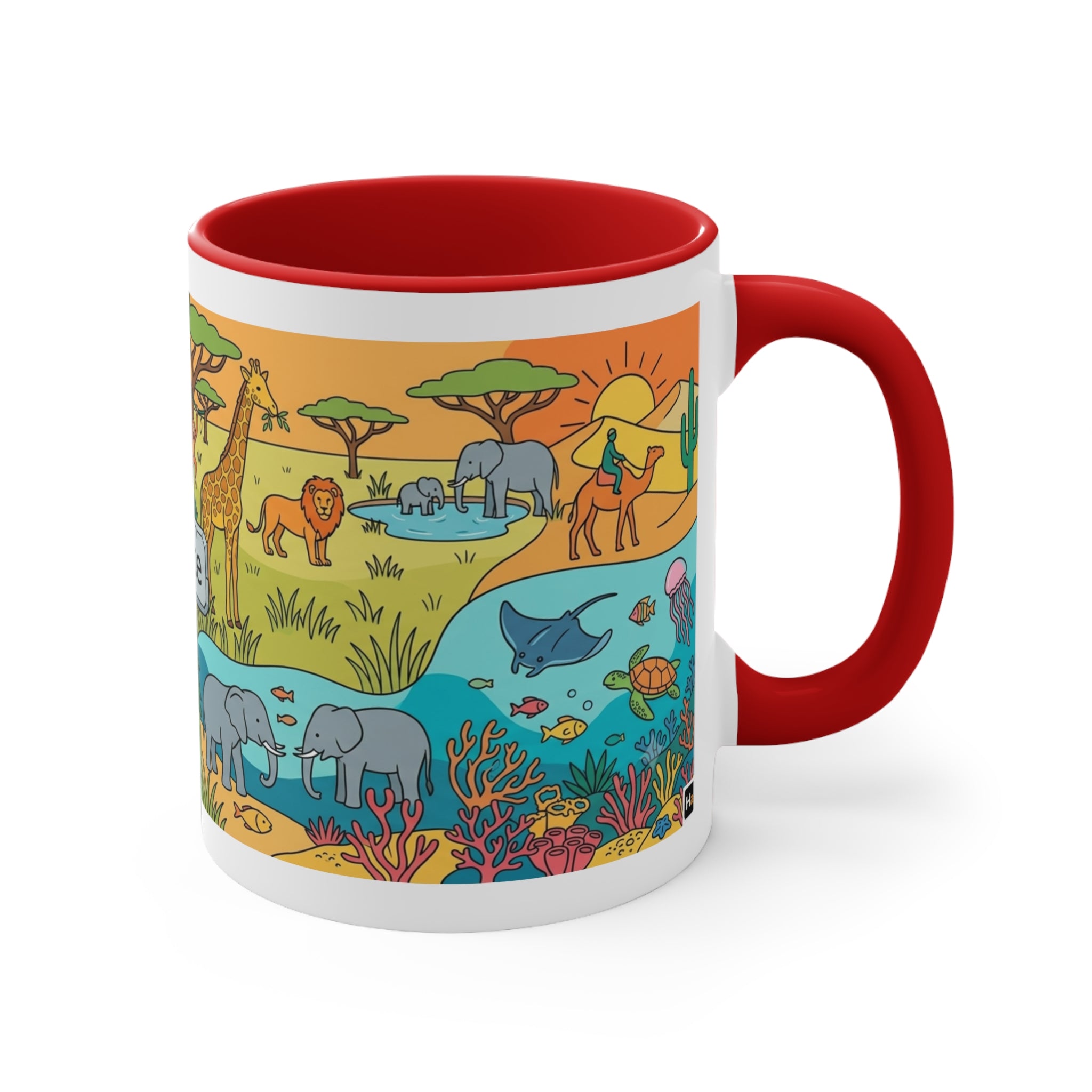 Balance Nature Mug — Colorful Wildlife Scenic 11oz Accent Coffee Cup