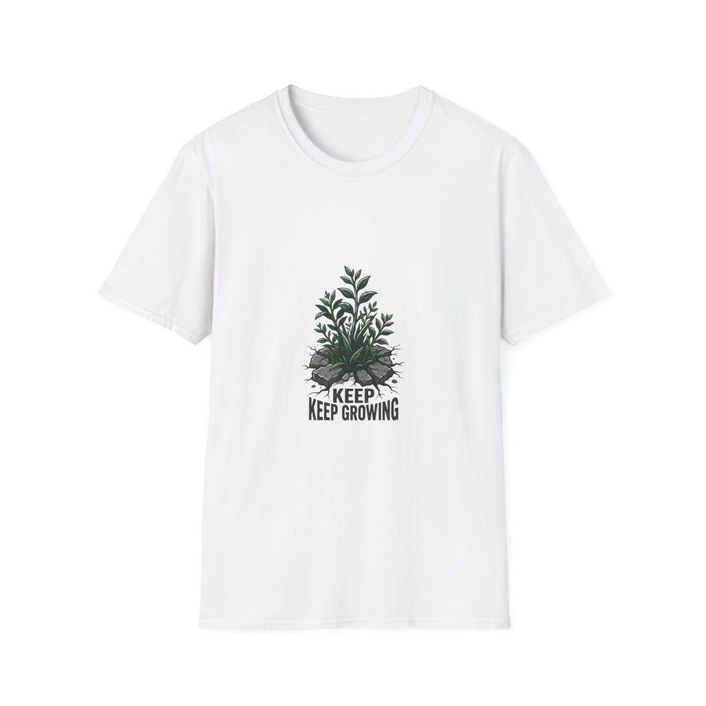 Keep Growing Plant T-Shirt — Minimal Botanical Graphic Tee for Plant Lovers
