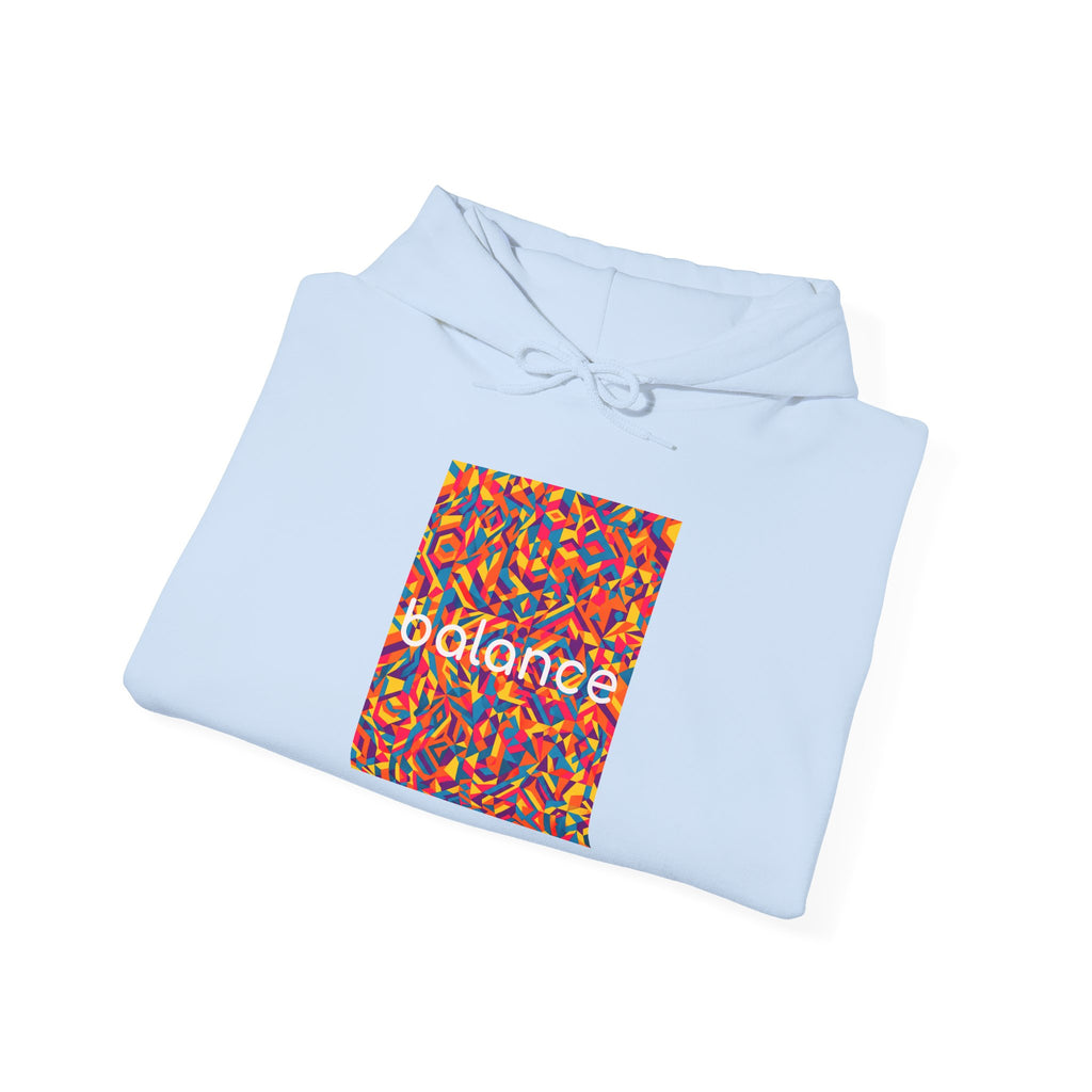 Balance Color Splash Hoodie — Abstract Multicolor Graphic Sweatshirt