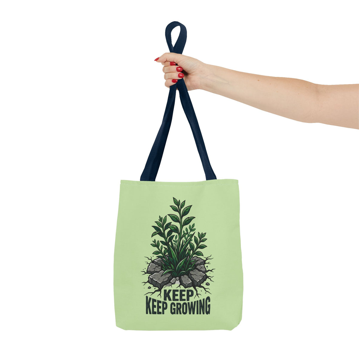 Keep Growing Plant Tote Bag — Inspirational Garden Canvas Tote