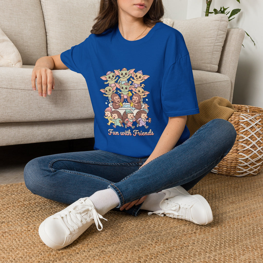 T-Shirt — "Friends with Funimals" Cute Cartoon Pets Graphic Tee