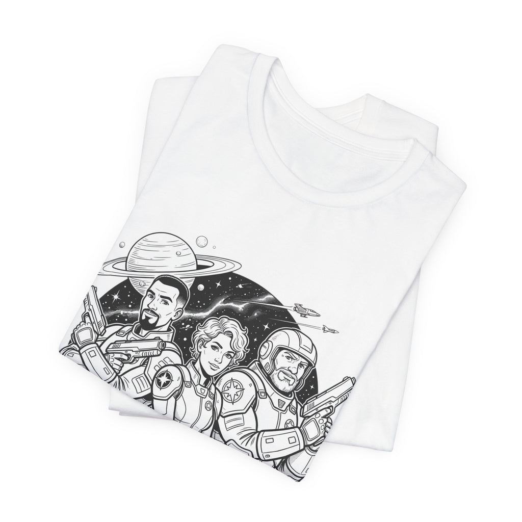 The World Awaits You Tee — Retro Space Crew Graphic T‑Shirt