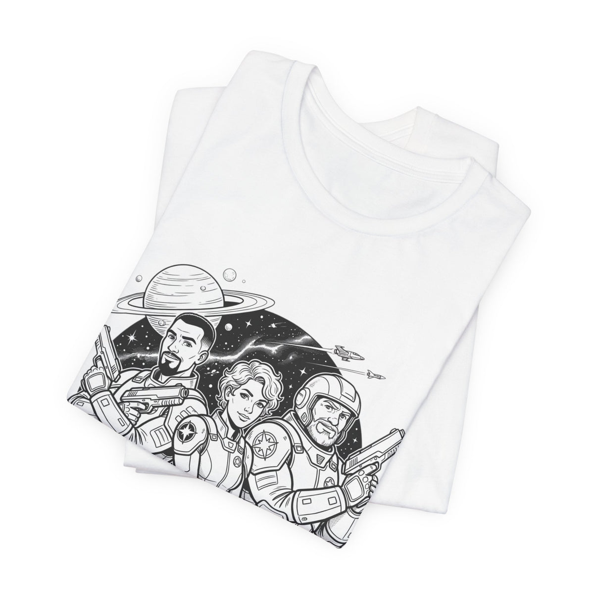 The World Awaits You Tee — Retro Space Crew Graphic T‑Shirt
