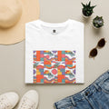 Retro Tropical Pattern T-Shirt — Colorful Geometric Beach Vibes