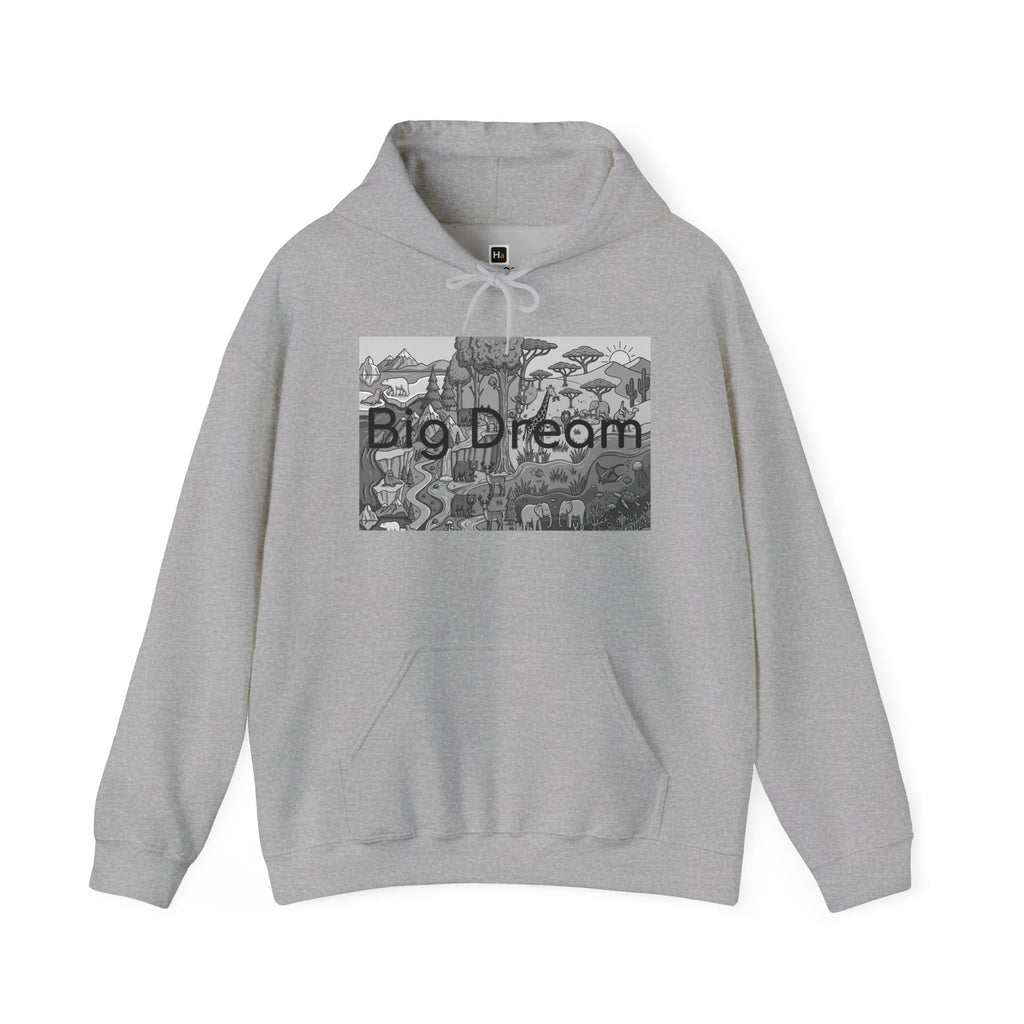 Hoodie — 'Big Dream' Graphic Hoodie with Whimsical Collage Design