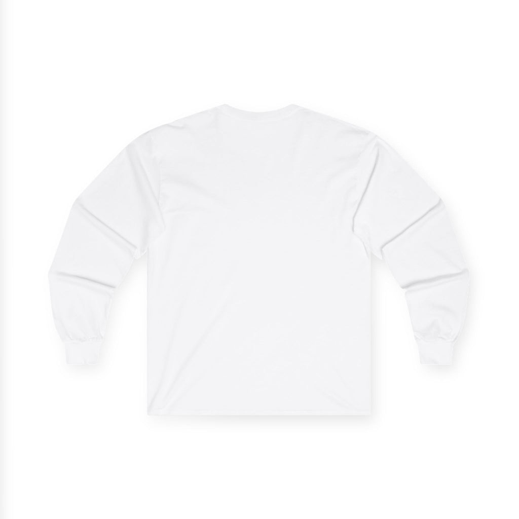 Long Sleeve Tee — "The World Awaits You" Retro Space Explorer Graphic