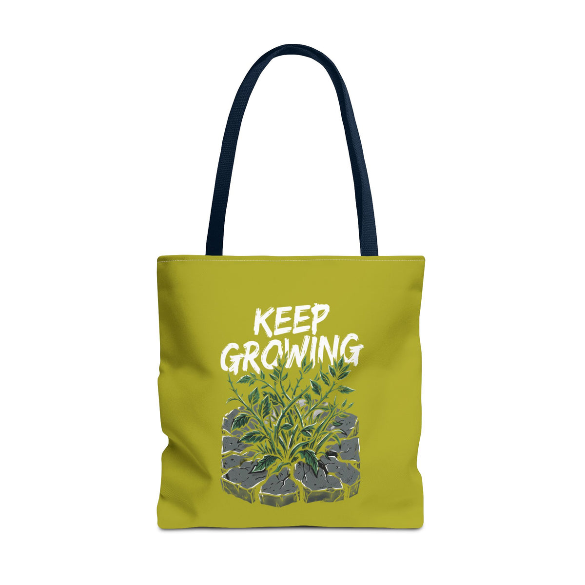 Tote Bag - Resilient Sprout Botanical Tote (Plant Growing Through Rock)