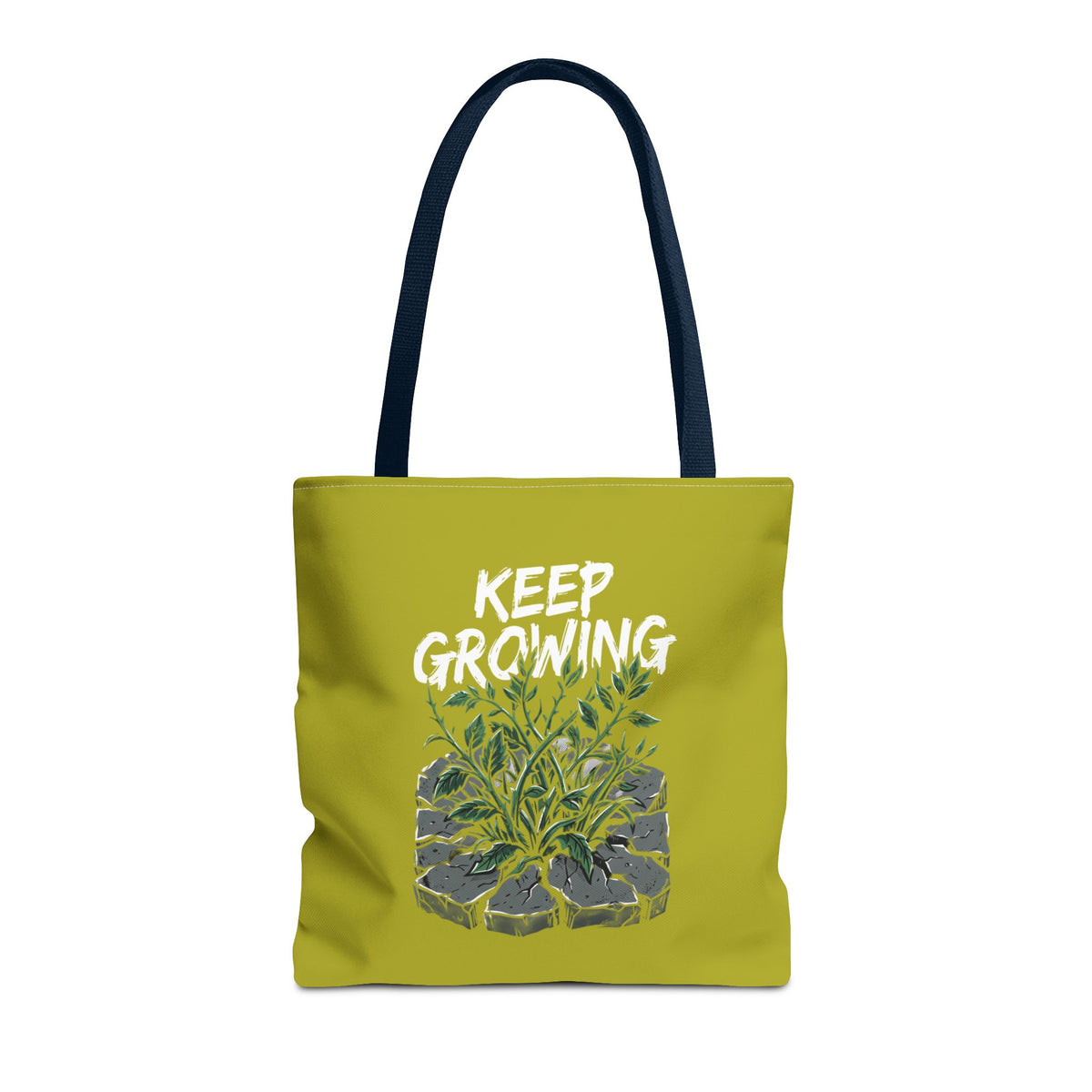 Tote Bag - Resilient Sprout Botanical Tote (Plant Growing Through Rock)